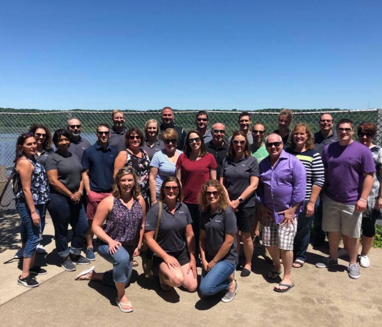 Leadership Dubuque team at Eagle Point